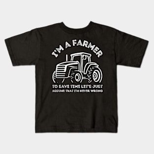 Farmer Never Wrong Kids T-Shirt